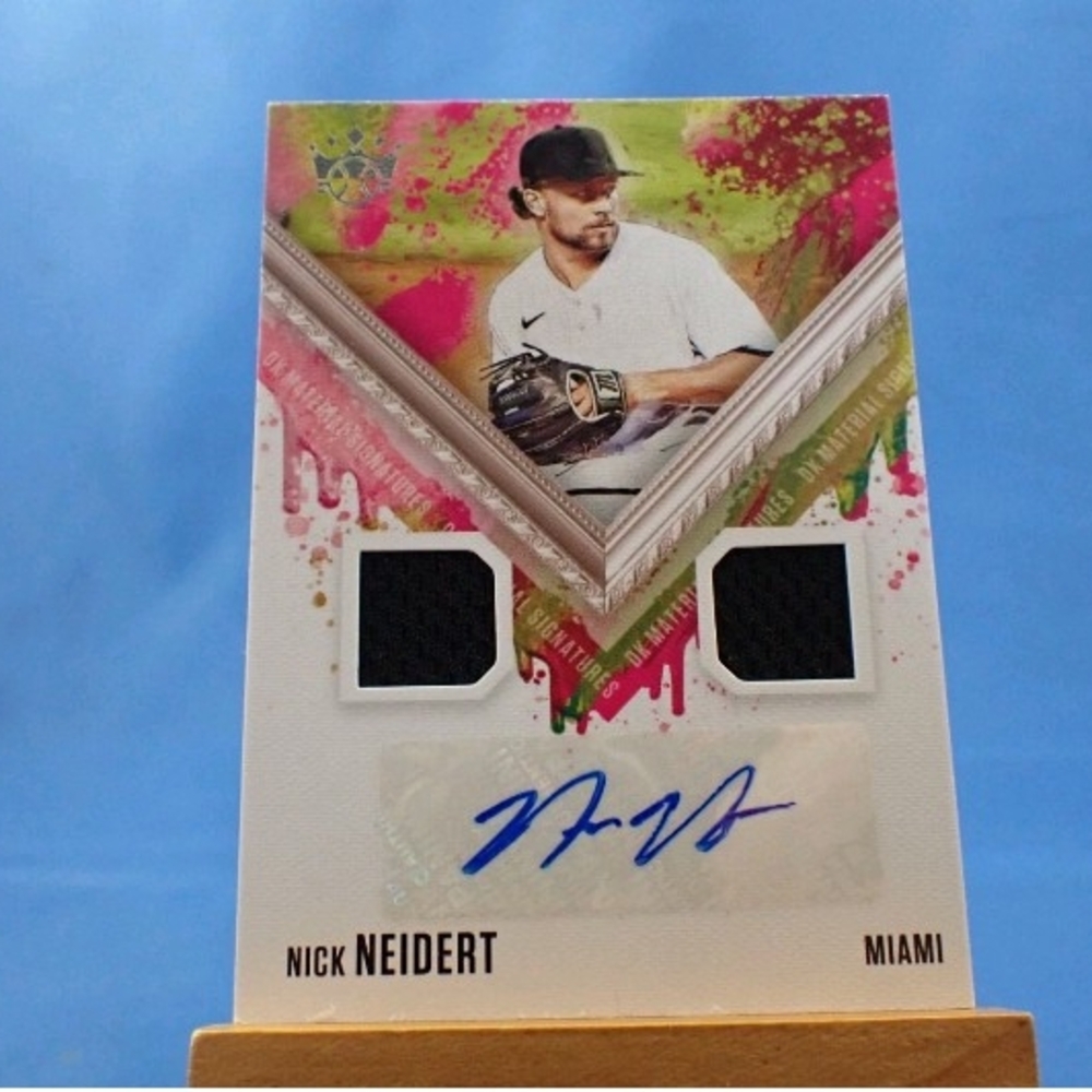 Nick Neidert Diamond Kings 2021 Autograph Auto Dual Materials Jersey